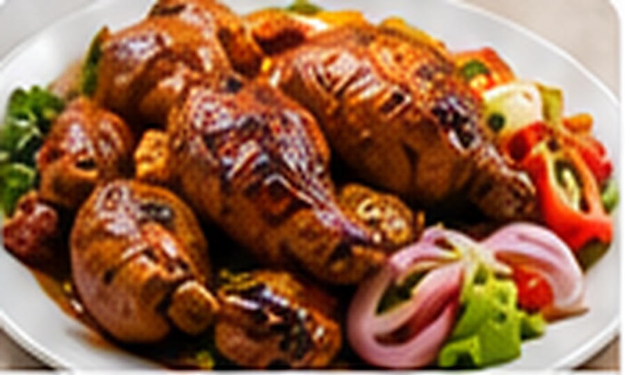 Poulet accompagné 