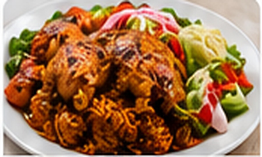 Poulet accompagné 